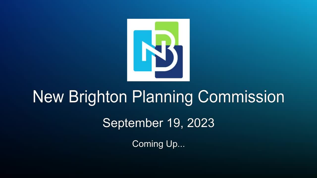 Thumbnail image for New Brighton Planning Commission Meeting 9-19-23