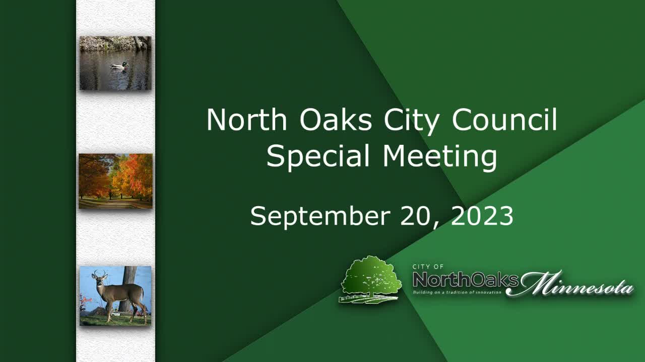 Thumbnail image for North Oaks City Council Work Session 9-20-23