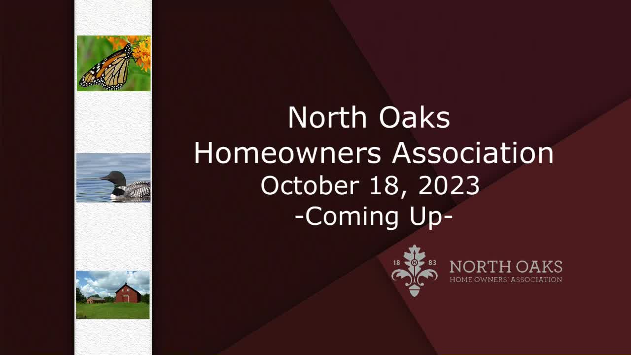 Thumbnail image for North Oaks Home Owners Association Meeting 10-18-23
