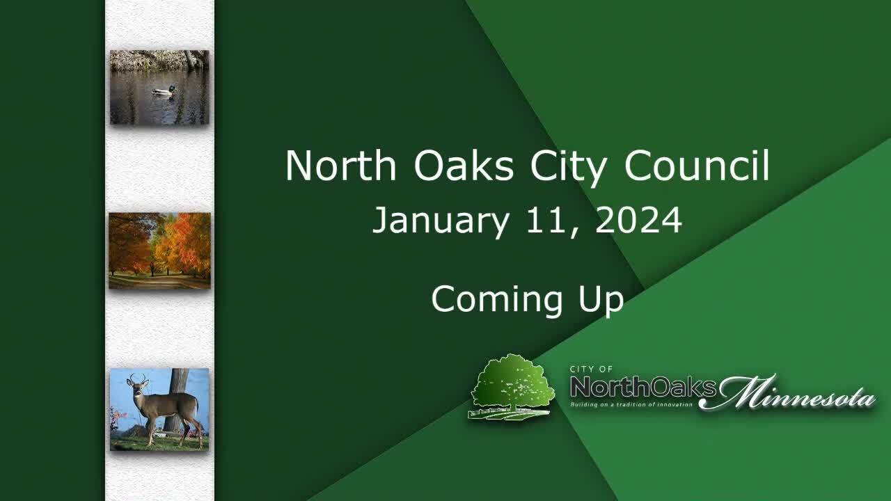 Thumbnail image for North Oaks City Council Meeting 1-11-24