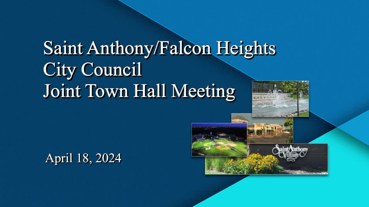 Thumbnail image for St. Anthony/Falcon Heights Joint Town Hall Meeting 4-18-24
