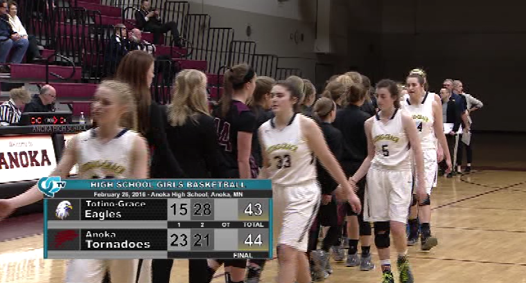 Thumbnail image for Girls Basketball Totino-Grace v. Anoka 16-02-26