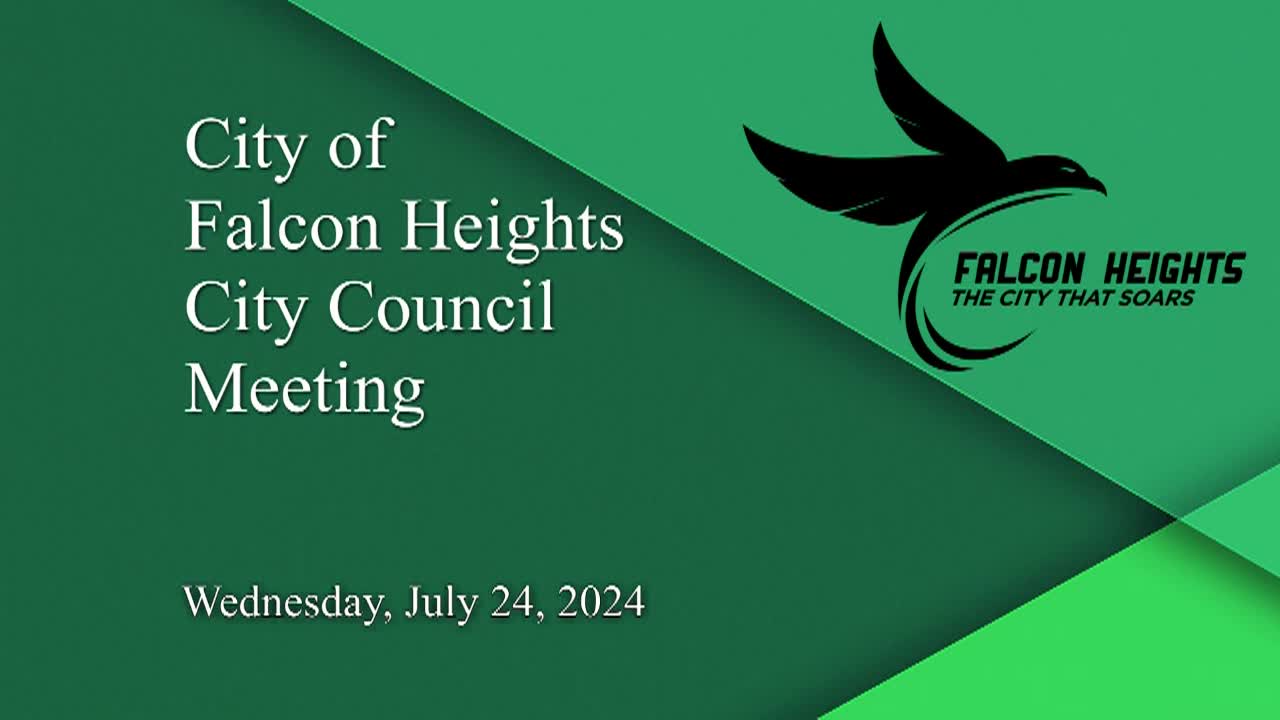 Thumbnail image for Falcon Heights City Council Meeting 7-24-24