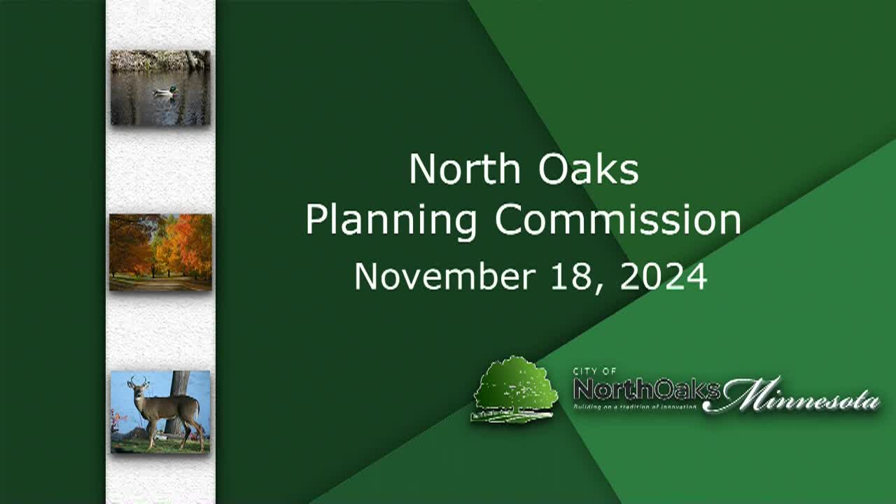 Thumbnail image for North Oaks Planning Commission Meeting 11-18-24