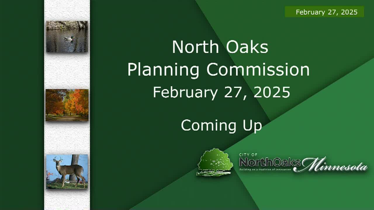 Thumbnail image for North Oaks Planning Commission Meeting 2-27-25