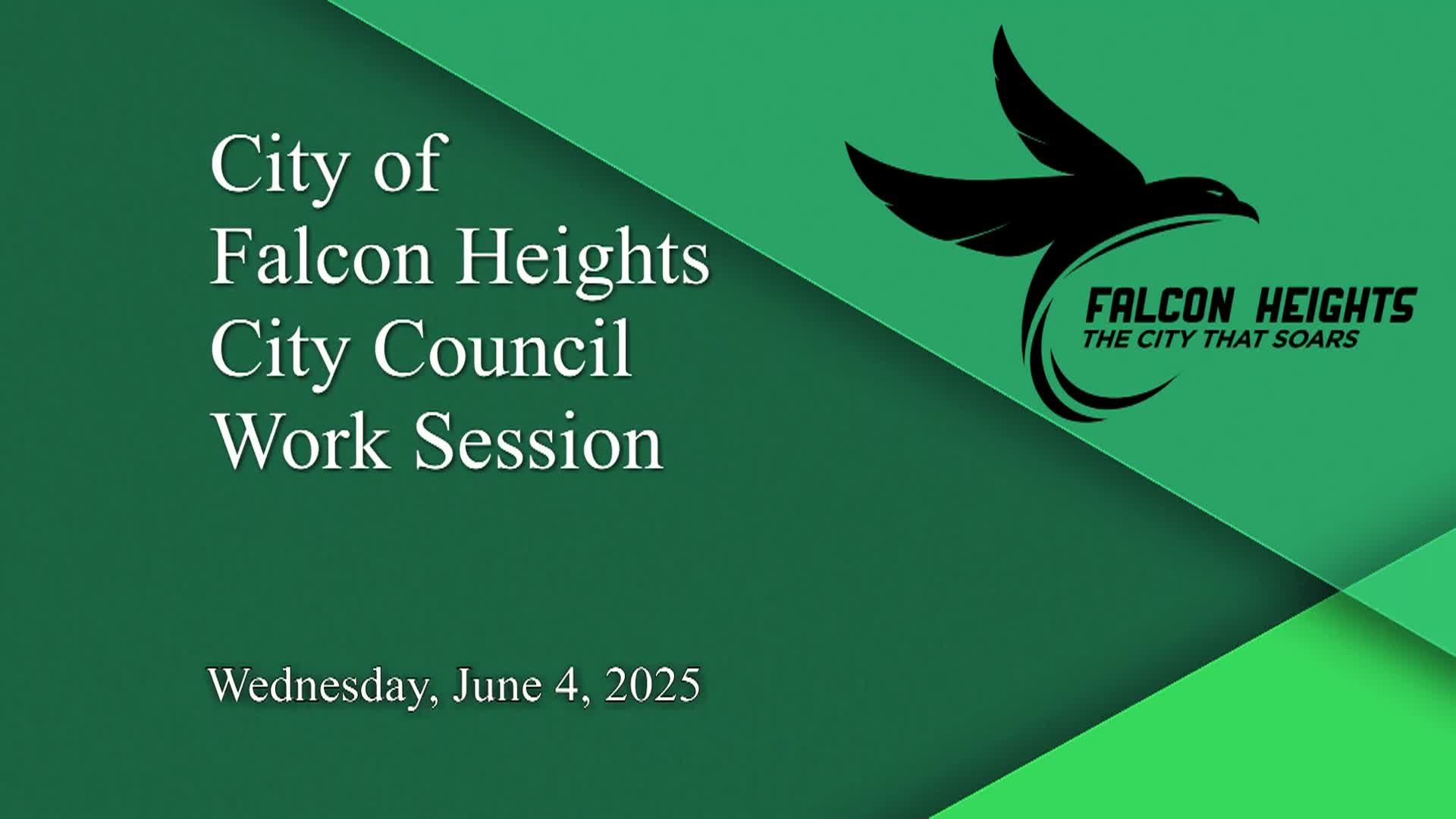 Thumbnail image for Falcon Heights City Council Work Session 6-4-25
