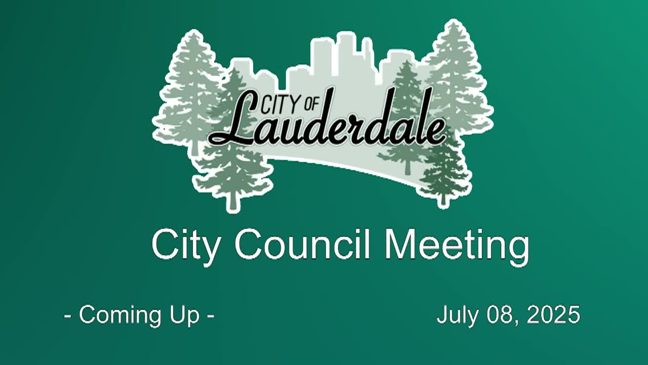 Thumbnail image for Lauderdale City Council Meeting 7-8-25