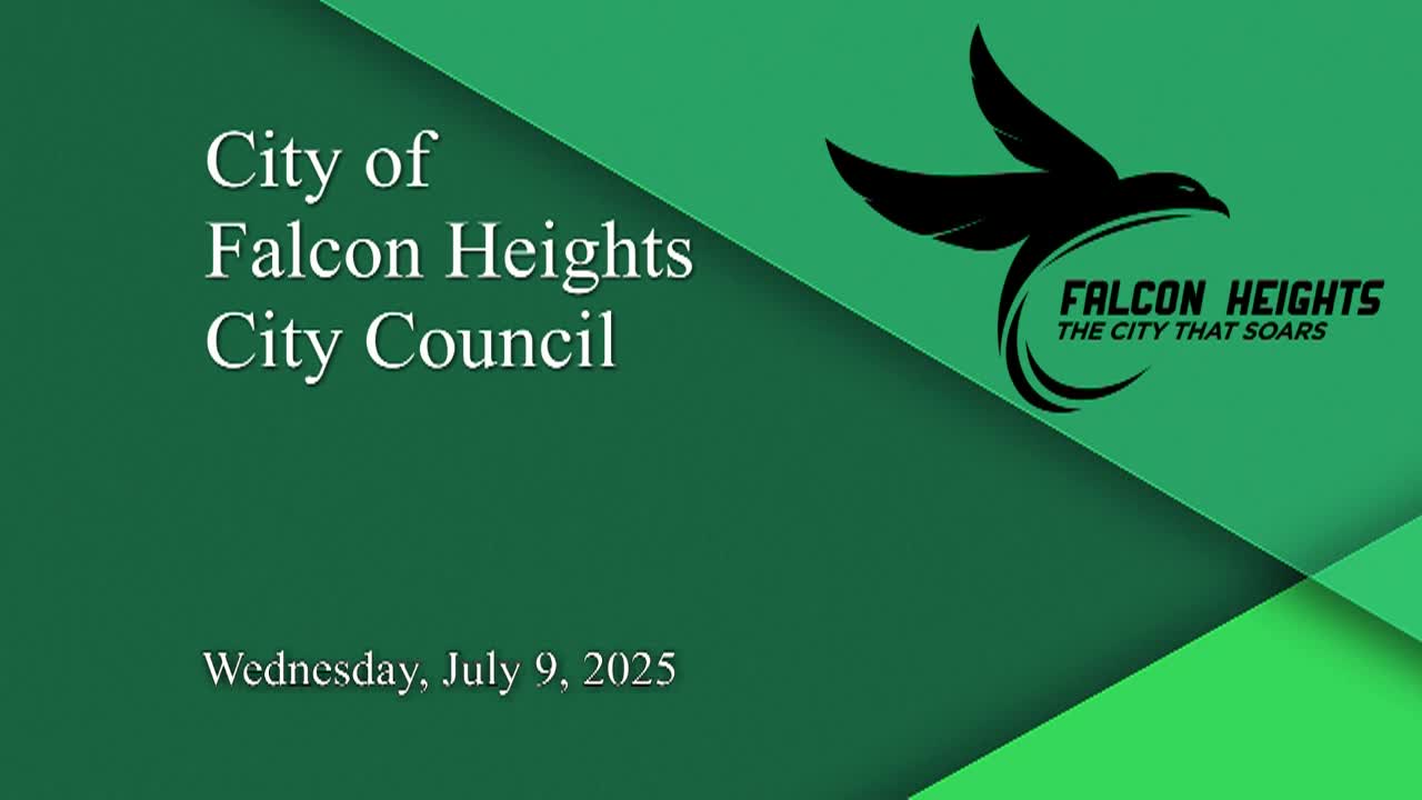 Thumbnail image for Falcon Heights City Council Meeting 7-9-25
