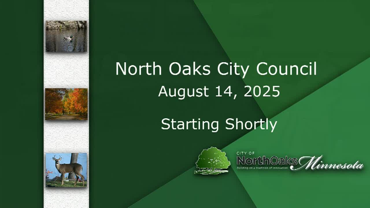 Thumbnail image for North Oaks City Council Meeting 8-14-25