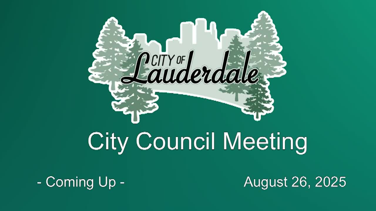 Thumbnail image for Lauderdale City Council Meeting 8-26-25