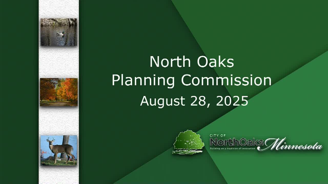 Thumbnail image for North Oaks Planning Commission Meeting 8-28-25
