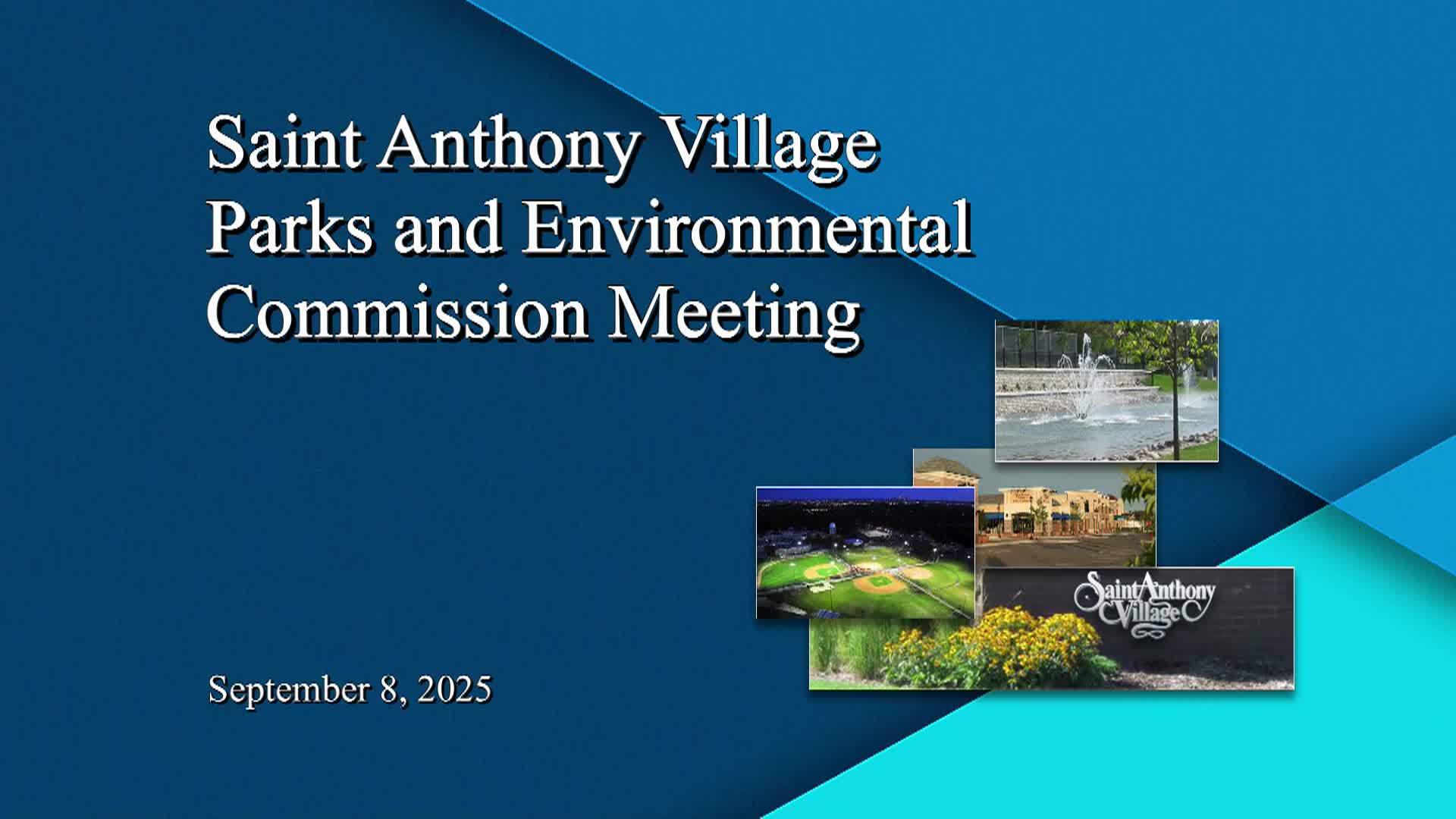 Thumbnail image for St. Anthony Parks and Environmental Commission Meeting 9-8-25