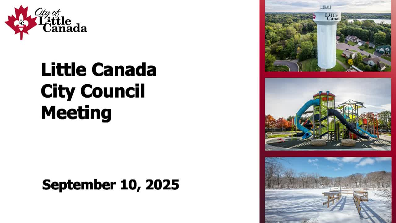 Thumbnail image for Little Canada City Council Meeting 9-10-25