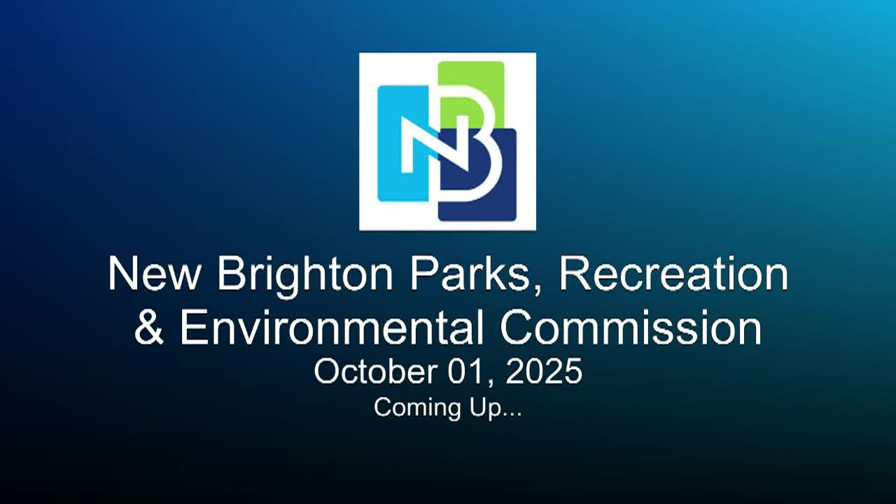 Thumbnail image for LIVE New Brighton Parks and Recreation Commission Meeting 10-1-25