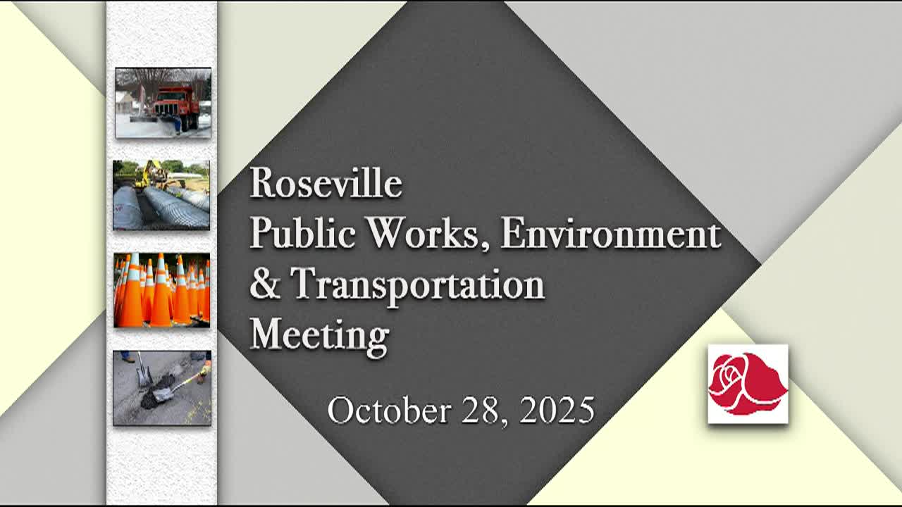 Thumbnail image for Roseville Public Works Commission Meeting 10-28-25