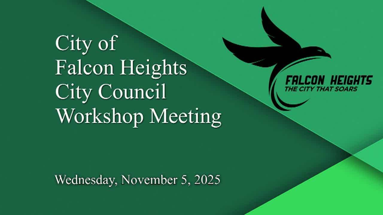 Thumbnail image for Falcon Heights City Council Work Session 11-5-25