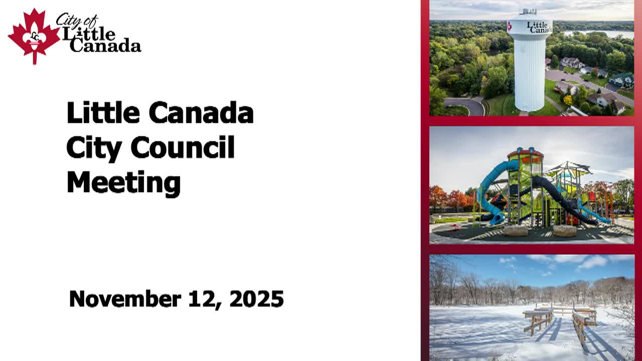 Thumbnail image for Little Canada City Council Meeting 11-12-25