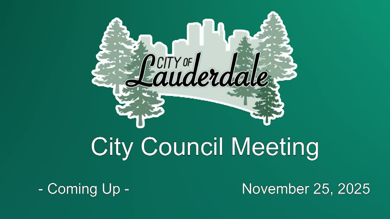 Thumbnail image for Lauderdale City Council Meeting 11-25-25