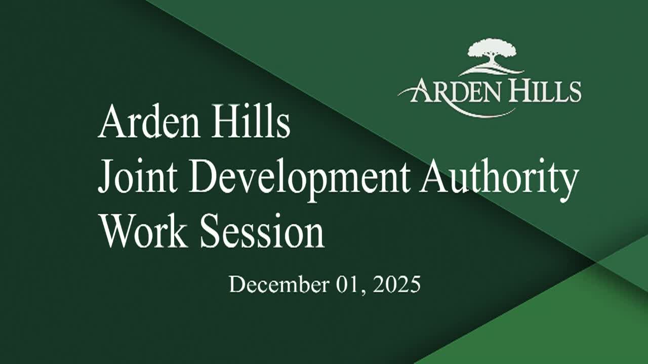 Thumbnail image for Arden Hills Joint Development Authority Work Session 12-1-25