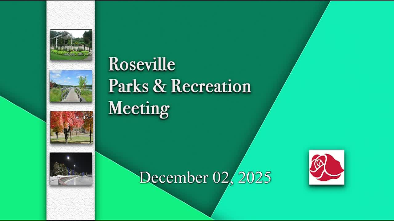 Thumbnail image for Roseville Parks and Recreation Commission Meeting 12-2-25