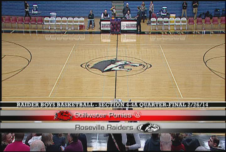 Thumbnail image for Section Boys Basketball Roseville v. Stillwater 2.26.14