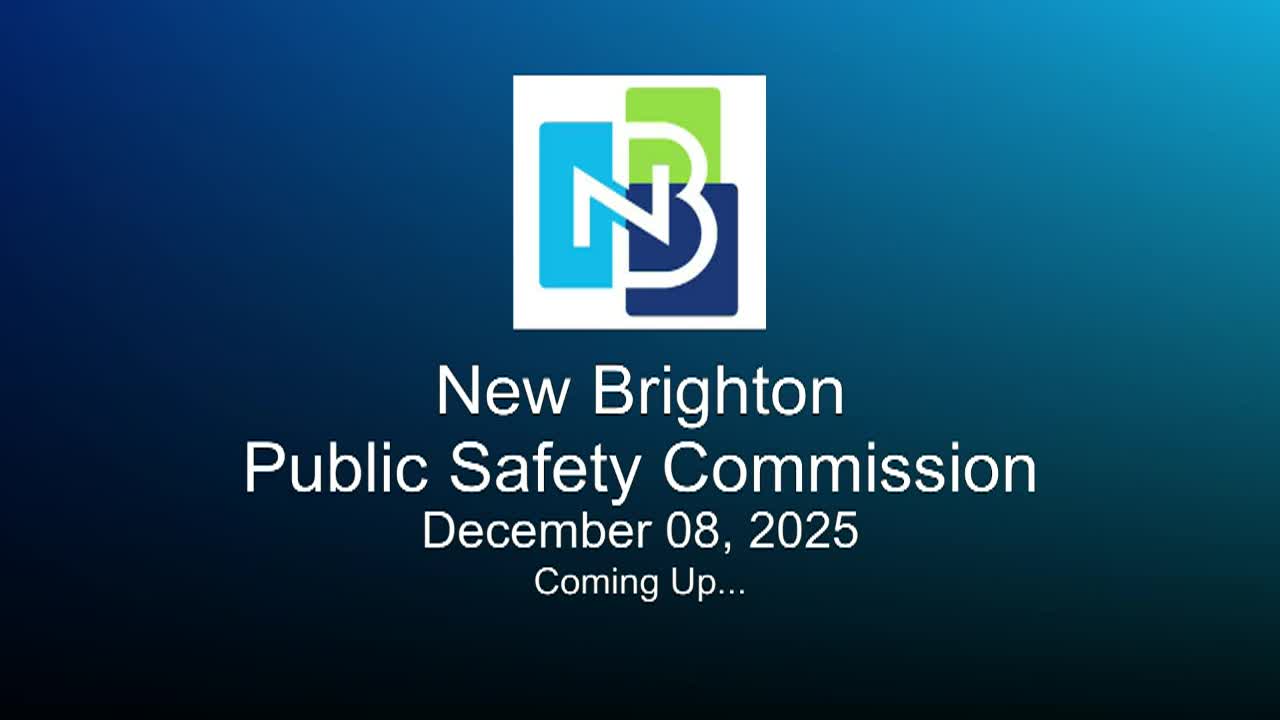 Thumbnail image for New Brighton Public Safety Commission Meeting 12-8-25