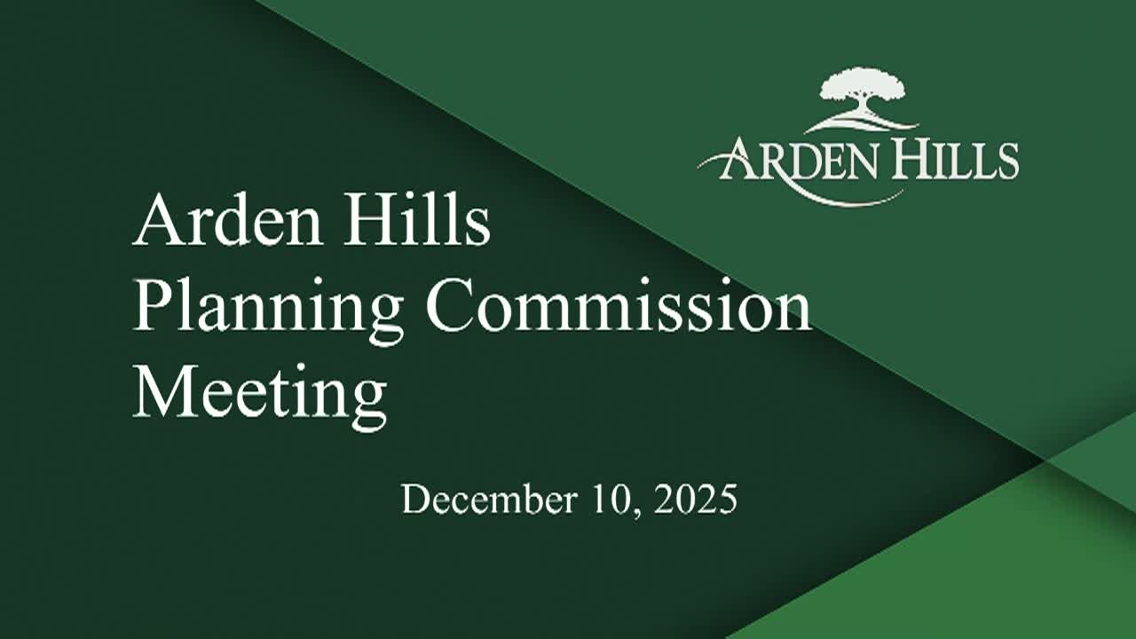 Thumbnail image for Arden Hills Special Planning Commission Meeting 12-10-25