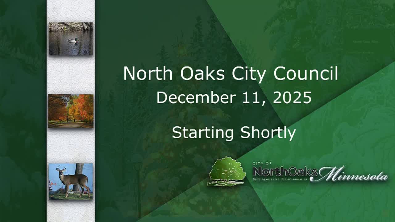 Thumbnail image for North Oaks City Council Meeting 12-11-25