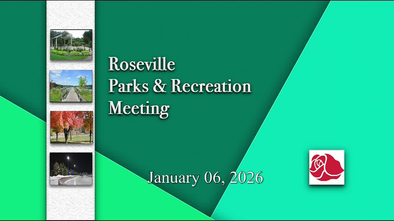 Thumbnail image for Roseville Parks and Recreation Commission Meeting 1-6-26