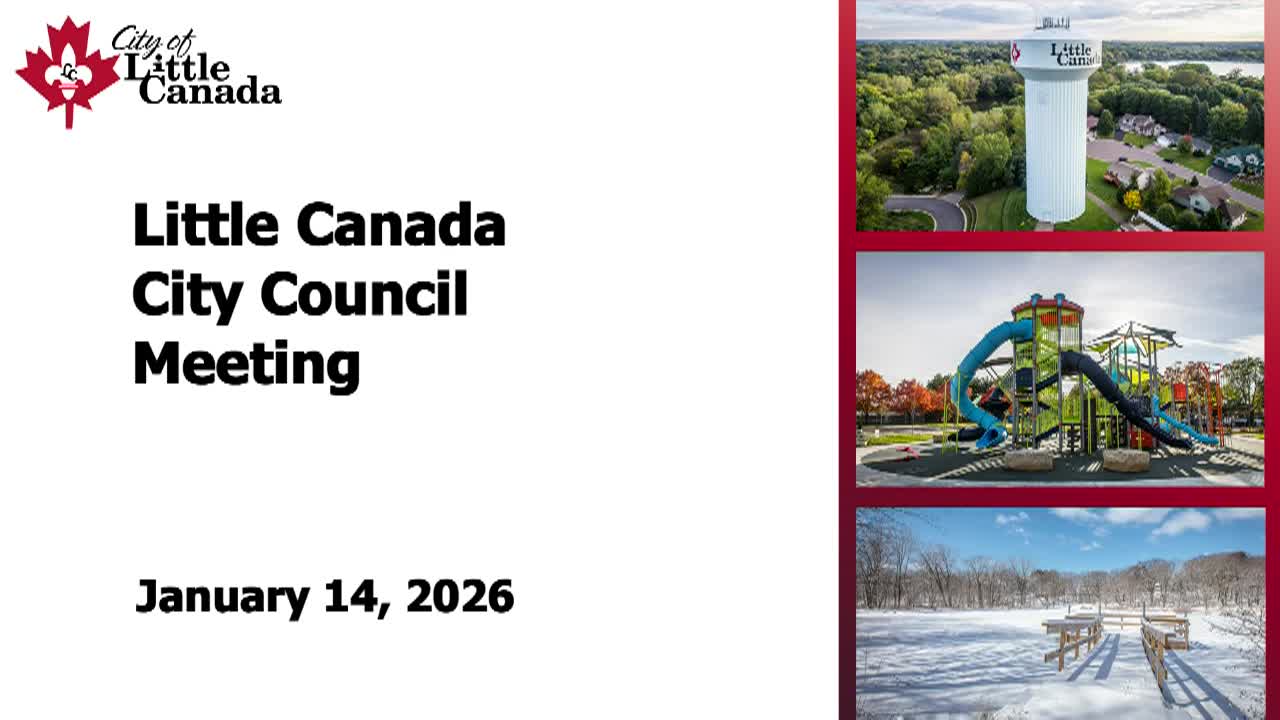 Thumbnail image for Little Canada City Council Meeting 1-14-26