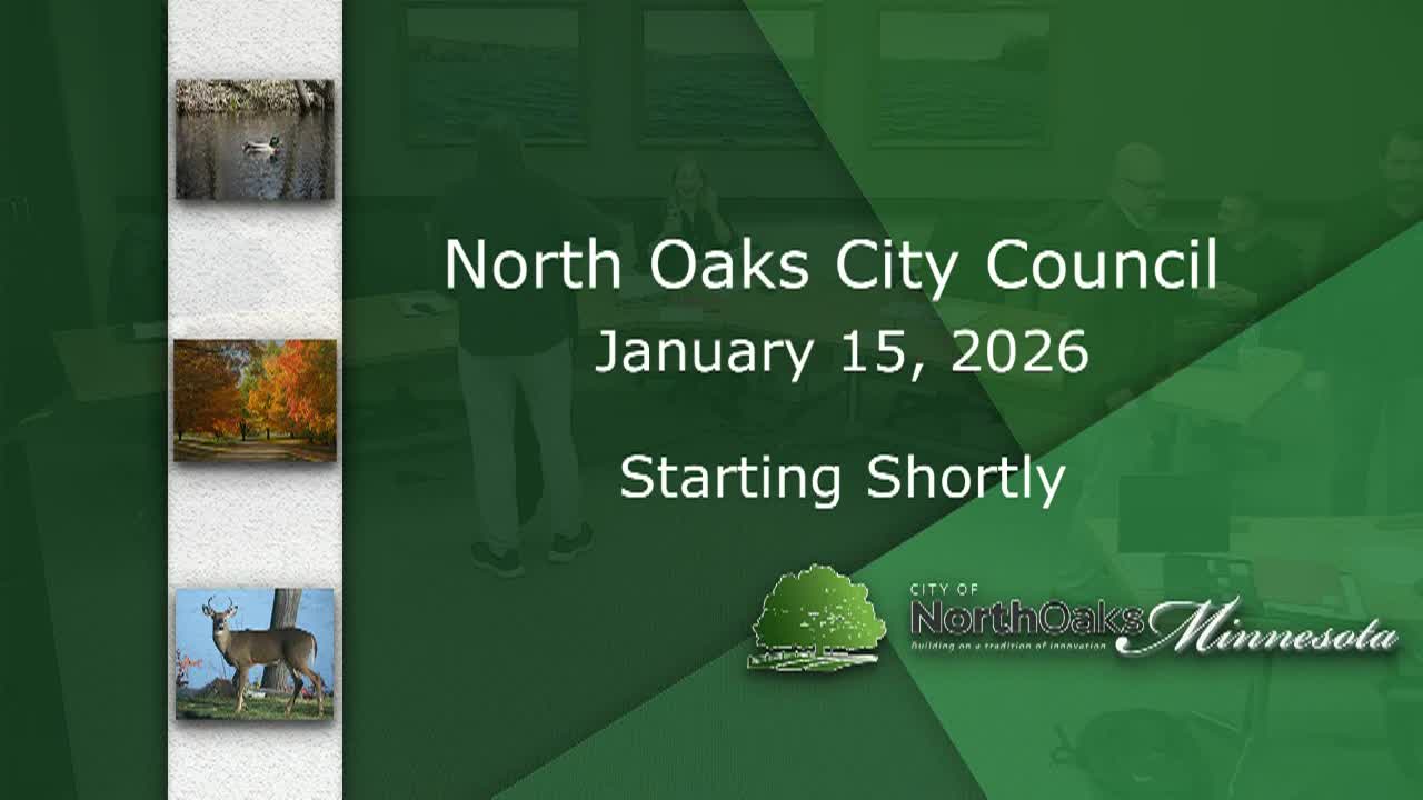 Thumbnail image for North Oaks City Council Meeting 1-8-26