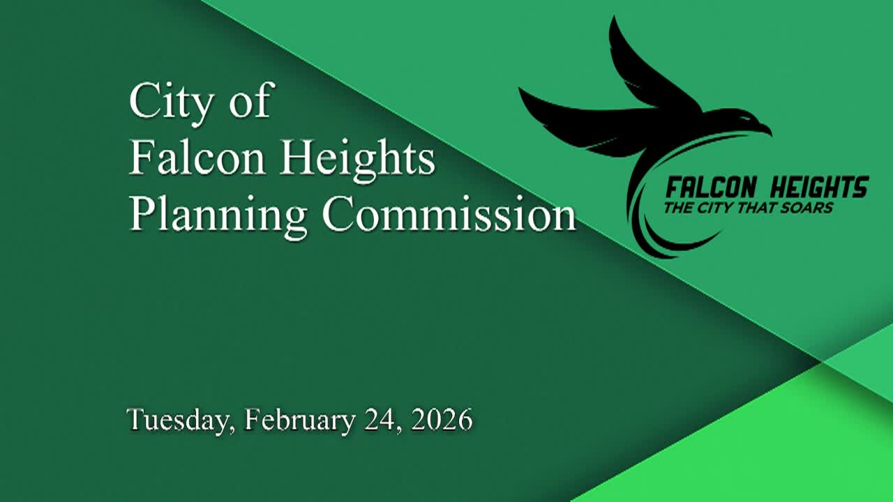 Thumbnail image for Falcon Heights Planning Commission Meeting 2-24-26
