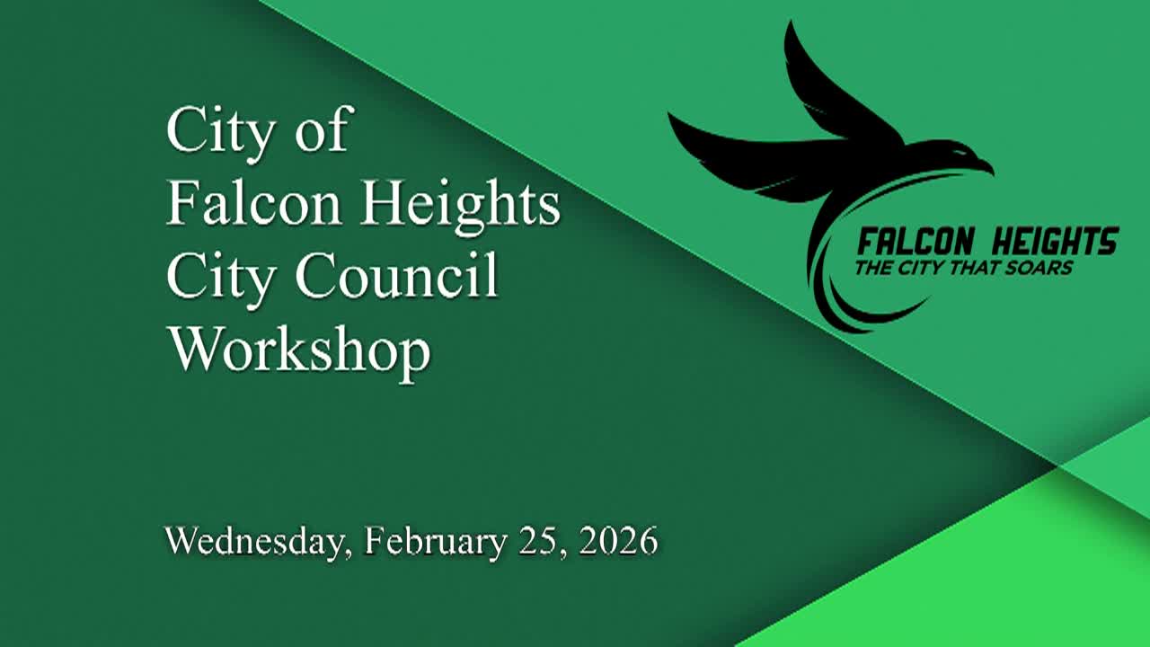 Thumbnail image for Falcon Heights City Council Workshop 2-25-26