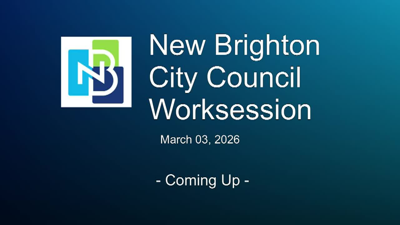 Thumbnail image for LIVE New Brighton City Council Work Session 3-2-26