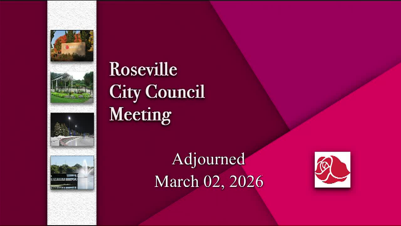Thumbnail image for LIVE Roseville Parks and Recreation Commission Meeting 3-3-26