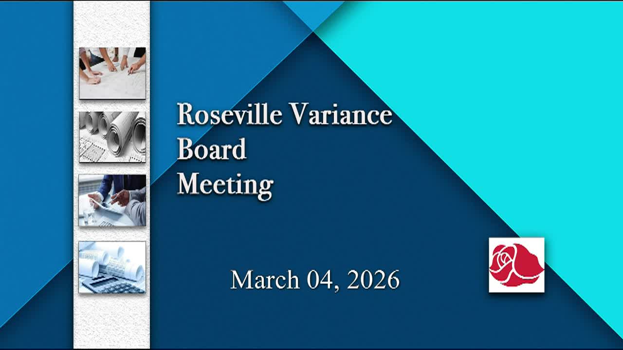 Thumbnail image for LIVE Roseville Variance and Planning Commission Meetings 3-4-26