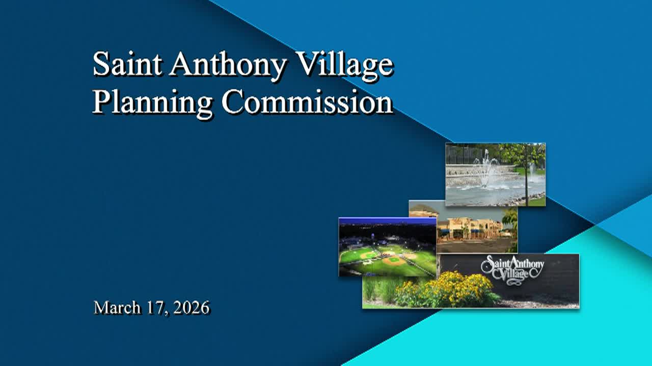 Thumbnail image for St. Anthony Planning Commission Meeting - 3.17.2026