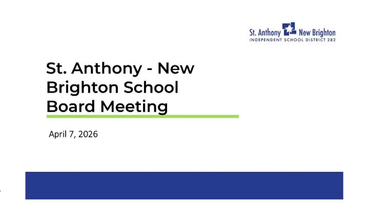 Thumbnail image for LIVE St. Anthony-New Brighton School Board Meeting  4-7-26