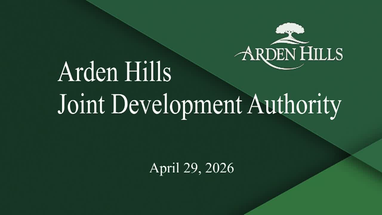 Thumbnail image for  Arden Hills JDA Meeting - 4.29.2026