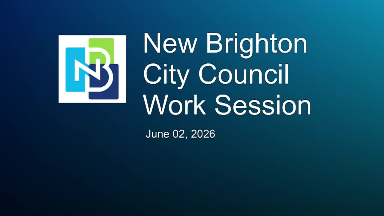 Thumbnail image for New Brighton City Council Work Session - 6.2.2026