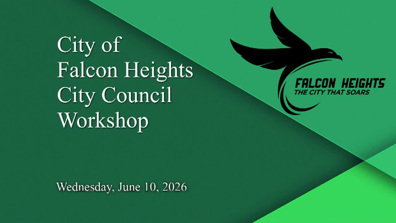 Thumbnail image for  Falcon Heights City Council Work Session - 6.10.2026