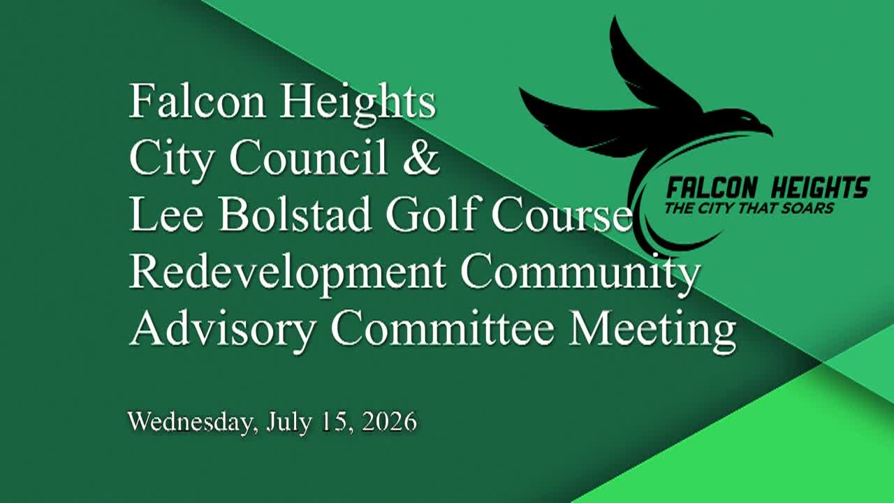 Thumbnail image for Falcon Heights Special City Council Meeting - 7.15.2026
