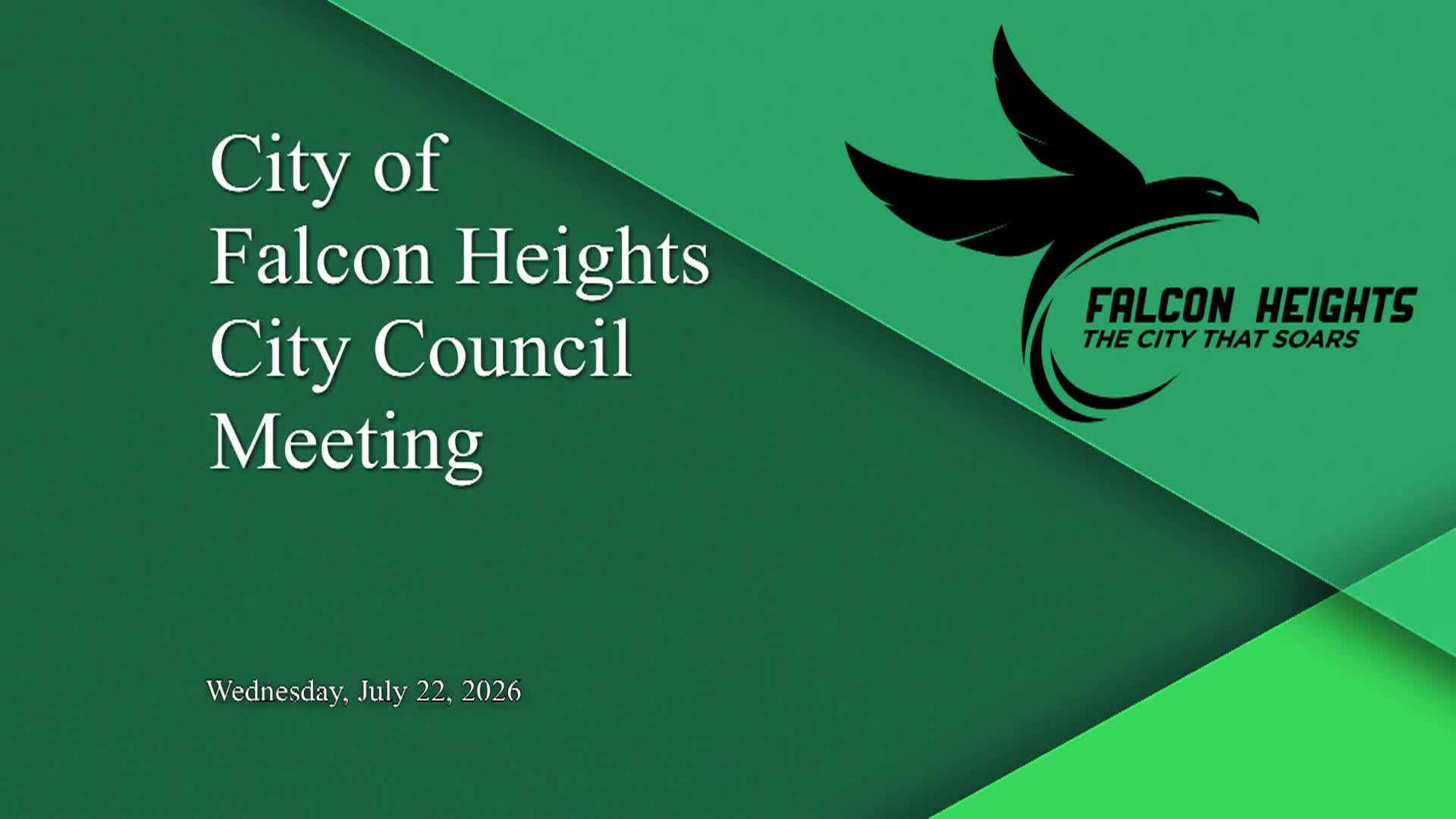 Thumbnail image for Falcon Heights City Council Meeting - 7.22.2026