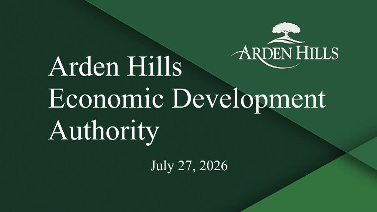 Thumbnail image for Arden Hills Economic Development Authority Meeting - 7.27.2026