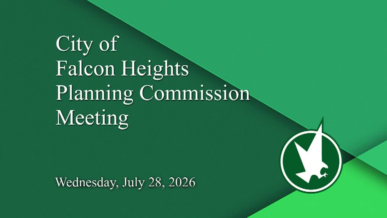 Thumbnail image for Falcon Heights Planning Commission Meeting - 7.28.2026