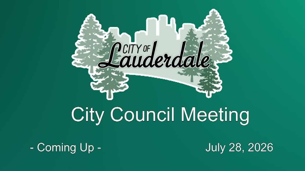 Thumbnail image for Lauderdale City Council Meeting - 7.28.2026