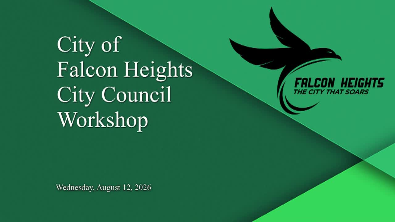Thumbnail image for Falcon Heights City Council Work Session - 8.12.2026