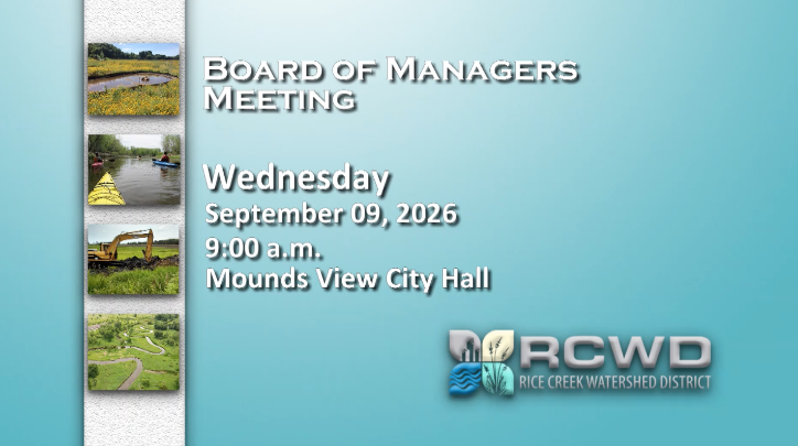 Thumbnail image for Rice Creek Watershed District Board Meeting - 9.9.2026