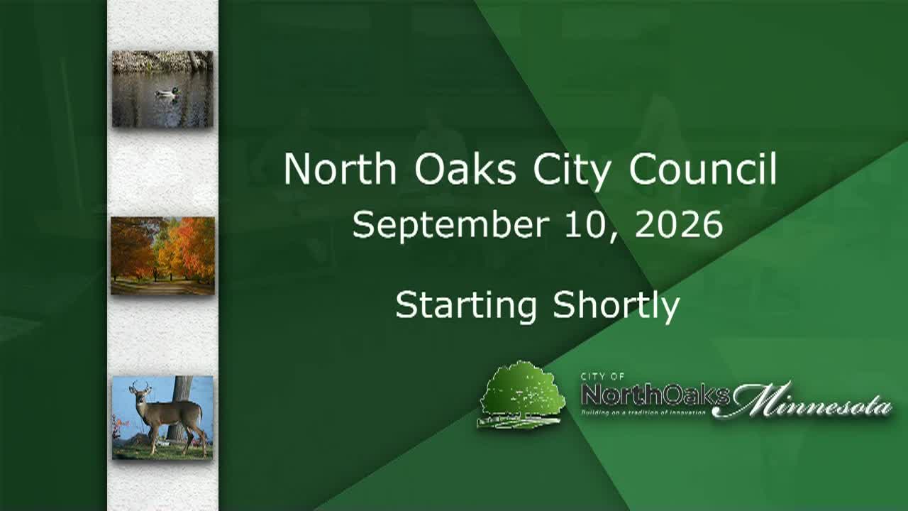 Thumbnail image for North Oaks City Council Meeting - 9.10.2026